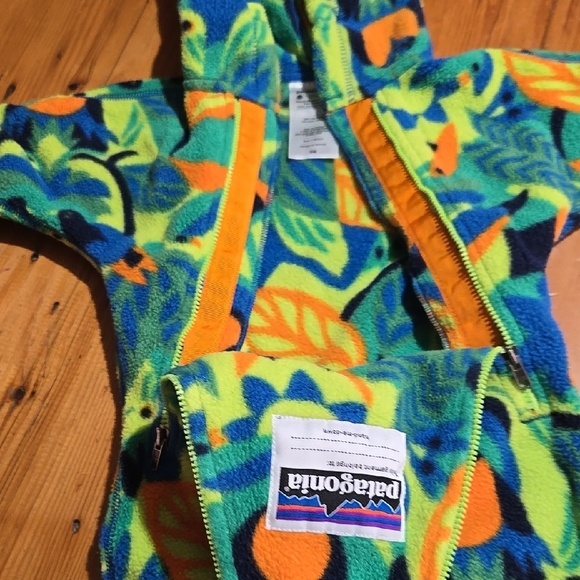 Patagonia Sz 6m Fleece Colorful Kids One Piece - Picture 3 of 7